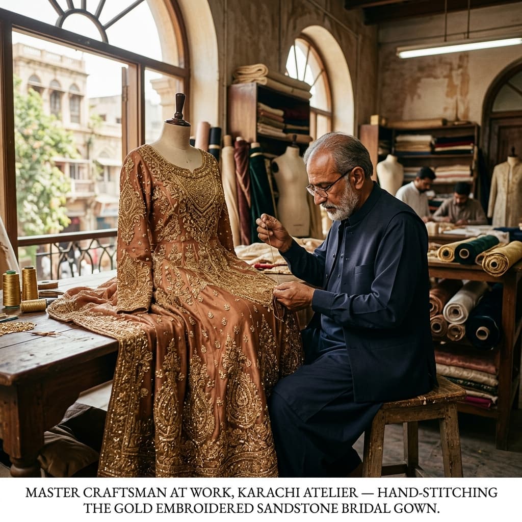 Tehreem Zahra bridal craftsmanship - Master Atelier